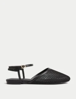 Mesh Ankle Strap Flat Sandals -M&S mesh ankle strap flat sandals 5