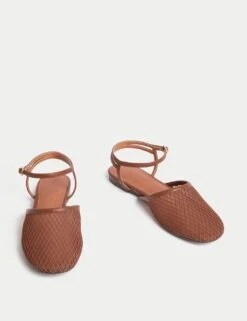Mesh Ankle Strap Flat Sandals -M&S mesh ankle strap flat sandals 6