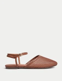 Mesh Ankle Strap Flat Sandals -M&S mesh ankle strap flat sandals 8