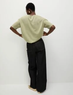 Metallic Crew Neck Knitted Top -M&S metallic crew neck knitted top 11