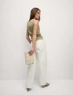 Metallic Ribbed Crew Neck Cropped Vest Top -M&S metallic ribbed crew neck cropped vest top 15