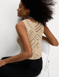 Metallic Vest With Cotton -M&S metallic vest with cotton 10