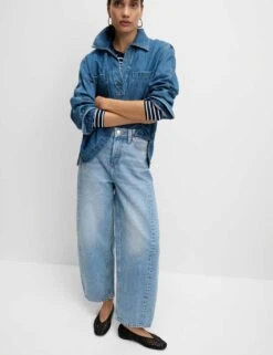 Mid Rise Barrel Jeans -M&S mid rise barrel jeans 15