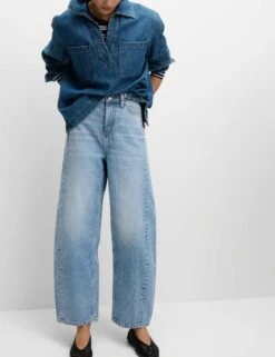 Mid Rise Barrel Jeans -M&S mid rise barrel jeans 17