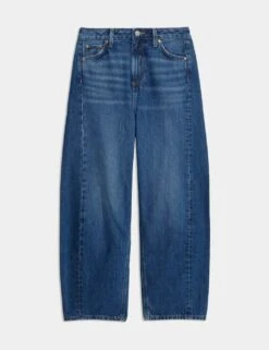 Mid Rise Barrel Jeans -M&S mid rise barrel jeans 6