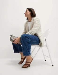 Mid Rise Barrel Jeans -M&S mid rise barrel jeans 8