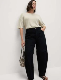 Mid Rise Relaxed Horseshoe Jeans -M&S mid rise relaxed horseshoe jeans 13