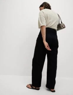 Mid Rise Relaxed Horseshoe Jeans -M&S mid rise relaxed horseshoe jeans 16