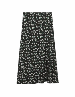 Midaxi Floral Slip Skirt -M&S midaxi floral slip skirt