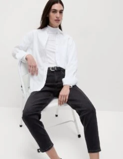 The Mom Jeans -M&S mom high waisted ankle grazer jeans 6