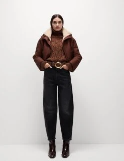 High Waisted Carrot Leg Ankle Grazer Jeans -M&S mom high waisted carrot leg ankle grazer jeans 1