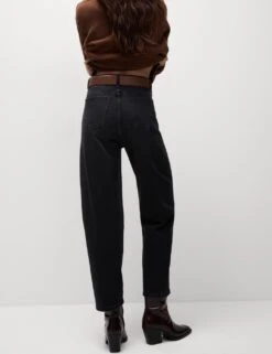 High Waisted Carrot Leg Ankle Grazer Jeans -M&S mom high waisted carrot leg ankle grazer jeans 3