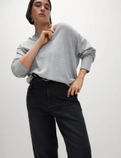 High Waisted Carrot Leg Ankle Grazer Jeans -M&S mom high waisted carrot leg ankle grazer jeans 6