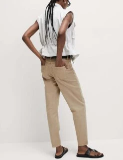 Mom High Waisted Colour Ankle Grazer Jeans -M&S mom high waisted colour ankle grazer jeans 12