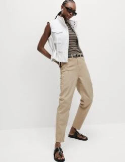 Mom High Waisted Colour Ankle Grazer Jeans -M&S mom high waisted colour ankle grazer jeans 14