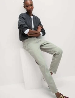 Mom High Waisted Colour Ankle Grazer Jeans -M&S mom high waisted colour ankle grazer jeans 7