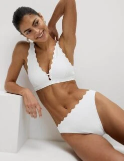 Neoprene Scallop High Leg Bikini Bottoms 28 Neoprene Scallop High Leg Bikini Bottoms -M&S neoprene scallop high leg bikini bottoms 5