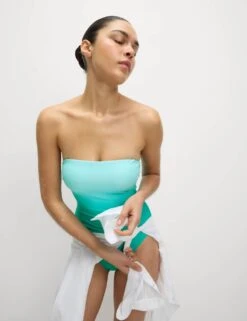 Ombre Bandeau Swimsuit -M&S ombre bandeau square neck swimsuit 8