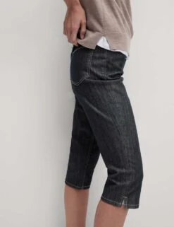 Smart Denim Capri -M&S oriental floral tapered leg trousers 2