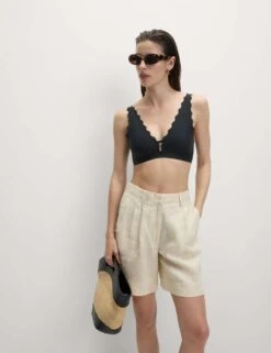 Neoprene Scallop Bikini Top 32 Neoprene Scallop Bikini Top -M&S padded plunge bikini top 3