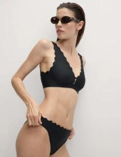 Neoprene Scallop Bikini Top 34 Neoprene Scallop Bikini Top -M&S padded plunge bikini top 5