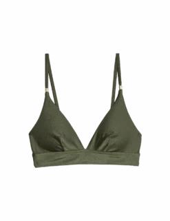 Padded Trim Detail Plunge Bikini Top 23 Padded Trim Detail Plunge Bikini Top -M&S padded trim detail plunge bikini top