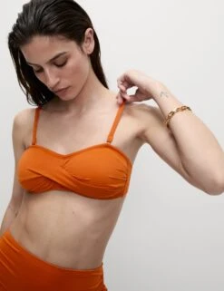 Padded Twist Front Bandeau Bikini Top 39 Padded Twist Front Bandeau Bikini Top -M&S padded twist front bandeau bikini top 15