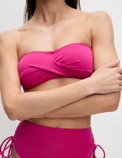 Padded Twist Front Bandeau Bikini Top 41 Padded Twist Front Bandeau Bikini Top -M&S padded twist front bandeau bikini top 17