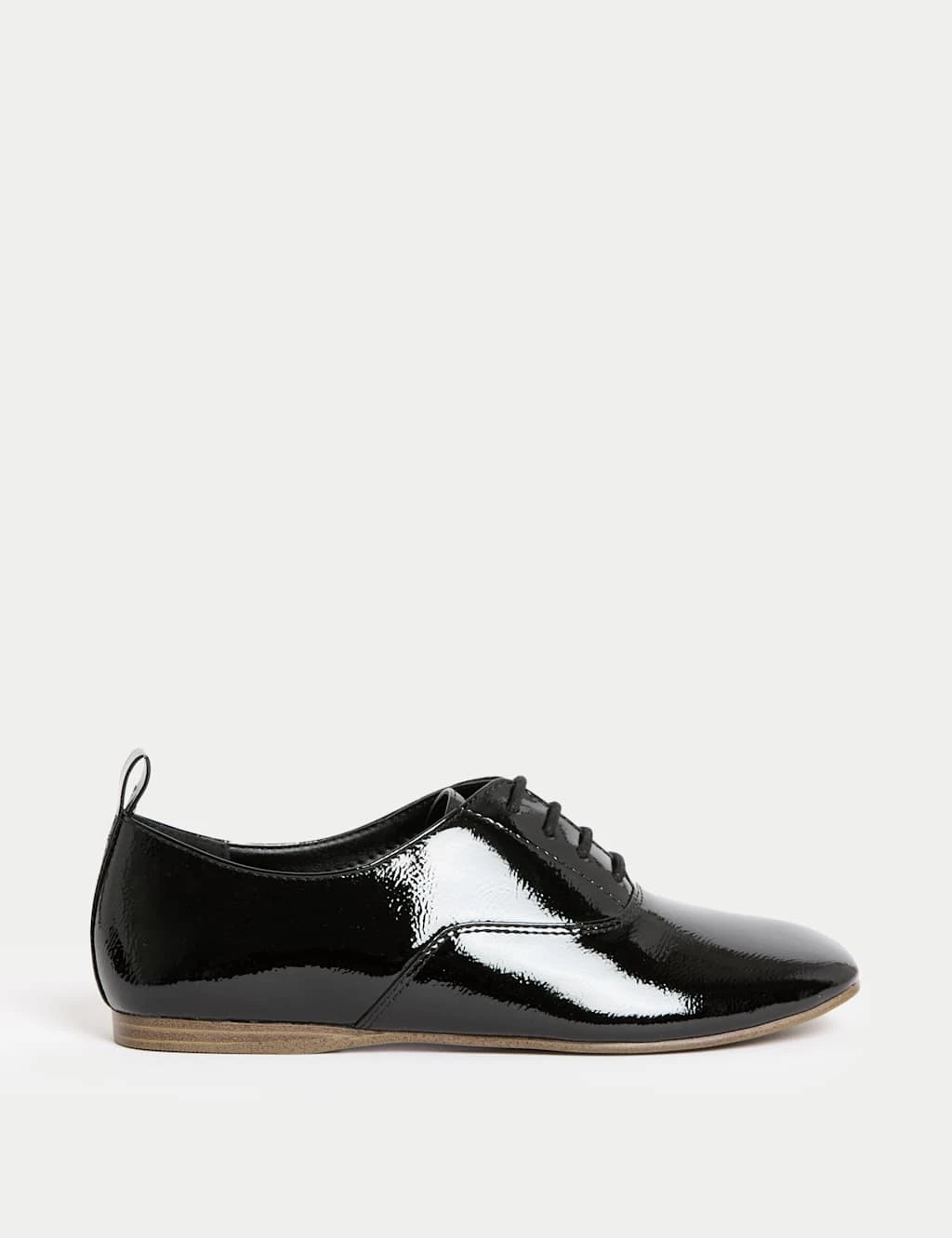 Patent Lace Up Flat Brogues 6 Patent Lace Up Flat Brogues - Image 4