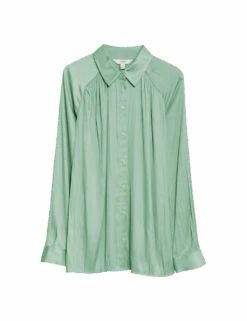 Pleated Collared Shirt -M&S pleated collared shirt 1