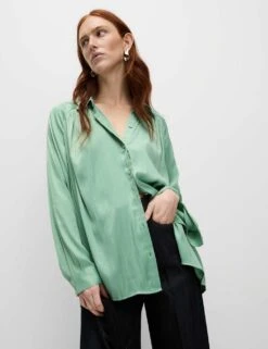Pleated Collared Shirt -M&S pleated collared shirt 11