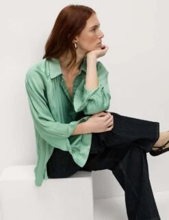 Pleated Collared Shirt -M&S pleated collared shirt 12