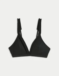 Pleated Detail Plunge Bikini Top -M&S pleated detail plunge bikini top 11