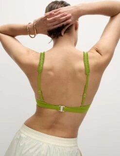 Pleated Detail Plunge Bikini Top -M&S pleated detail plunge bikini top 12