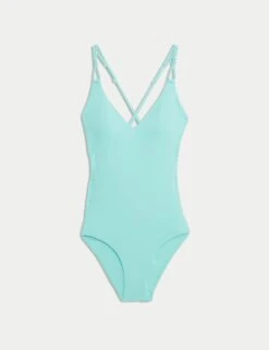 Plunge V-Neck Swimsuit -M&S plunge v neck swimsuit 13
