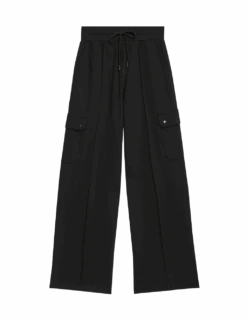 Ponte Utility Wide Leg Trousers -M&S ponte utility wide leg trousers