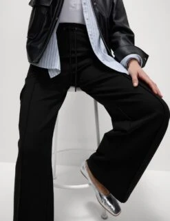 Ponte Utility Wide Leg Trousers -M&S ponte utility wide leg trousers 8