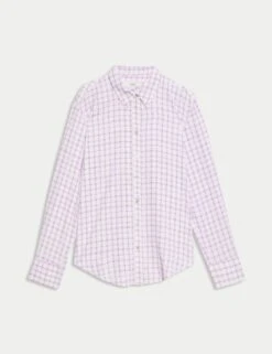 Printed Collared Button Through Shirt -M&S printed collared button through shirt 12