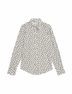 Printed Collared Button Through Shirt -M&S printed collared button through shirt