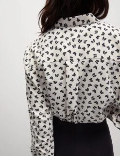 Printed Collared Button Through Shirt -M&S printed collared button through shirt 5