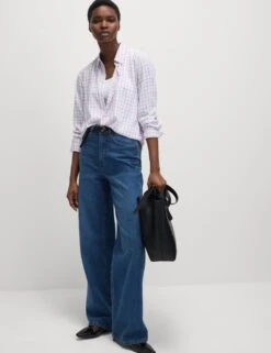 Printed Collared Button Through Shirt -M&S printed collared button through shirt 9