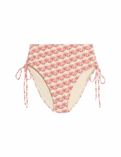 Printed Drawstring High Waisted Bikini Bottoms -M&S printed drawstring high waisted bikini bottoms 1