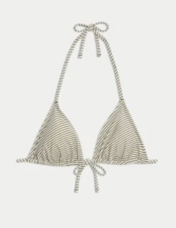 Printed Halterneck Triangle Bikini Top -M&S printed halterneck triangle bikini top 12