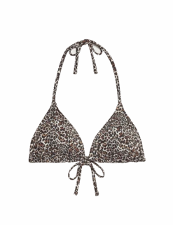 Printed Halterneck Triangle Bikini Top -M&S printed halterneck triangle bikini top