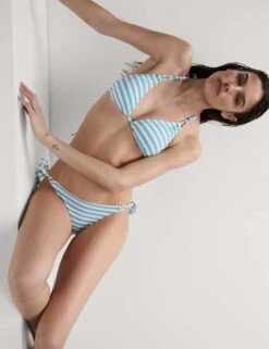 Printed Knot Front Triangle Bikini Top 35 Printed Knot Front Triangle Bikini Top -M&S printed knot front triangle bikini top 12