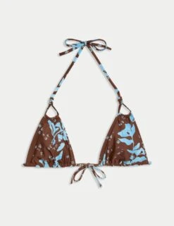 Printed Knot Front Triangle Bikini Top 38 Printed Knot Front Triangle Bikini Top -M&S printed knot front triangle bikini top 15