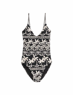 Printed Padded Plunge Swimsuit 20 Printed Padded Plunge Swimsuit -M&S printed padded plunge swimsuit