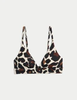 Printed Plunge Bikini Top -M&S printed plunge bikini top 8