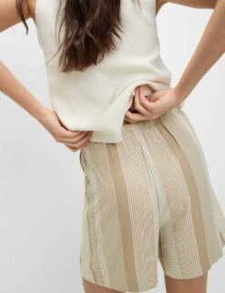 Printed Pure Twill High Waisted Shorts 41 Printed Pure Twill High Waisted Shorts -M&S printed pure twill high waisted shorts 16