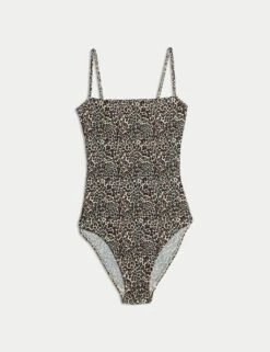 Printed Square Neck Swimsuit -M&S printed scoop neck swimsuit 11